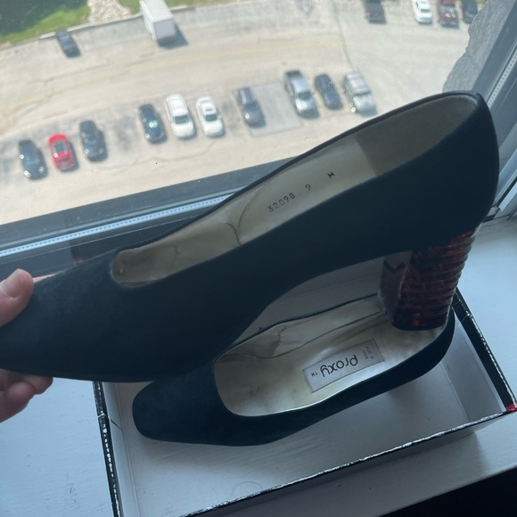 PROXY BLACK SUEDE HEELS - super cute, lightly worn, great condition! - Picture 4 of 4